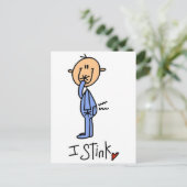 Baby Boy I Stink Tshirts und Geschenke Postkarte (Stehend Vorderseite)