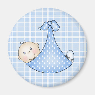 Baby Boy in Blanket Magnet