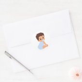 Baby Boy in Blue Romper Cutout Sticker (Umschlag)