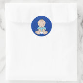 Baby Boy in Blue Shirt Aufkleber (Tasche)