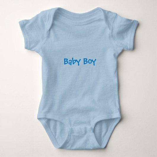 Baby Boy in Blue Strampler (Vorderseite)