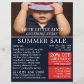 Baby Boy in Hat, Kinderkleidungsgeschäft Flyer (Vorne)