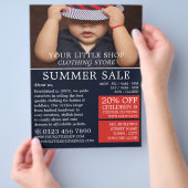 Baby Boy in Hat, Kinderkleidungsgeschäft Flyer (Hand)