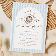 Baby Boy Is Brewing Coffee Baby Shower Einladung
