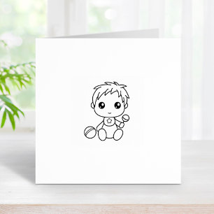 Baby Boy Jumpsuit 1x1 Gummistempel