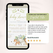 Baby Boy Jungle Safari Tiere Blue Green Dusche Einladung