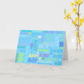 Baby Boy Karte (Gelbe Blume)