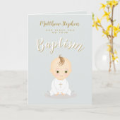 Baby Boy Karte (Gelbe Blume)