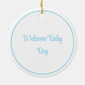 Baby Boy Keramik Ornament (Hinten)