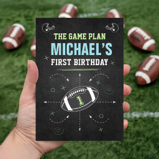 Baby Boy Kid Football Sports First Birthday Party Einladung