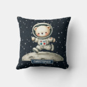 Baby Boy Kinderzimmer Kissen mit Astronaut Teddy B (Rückseite)
