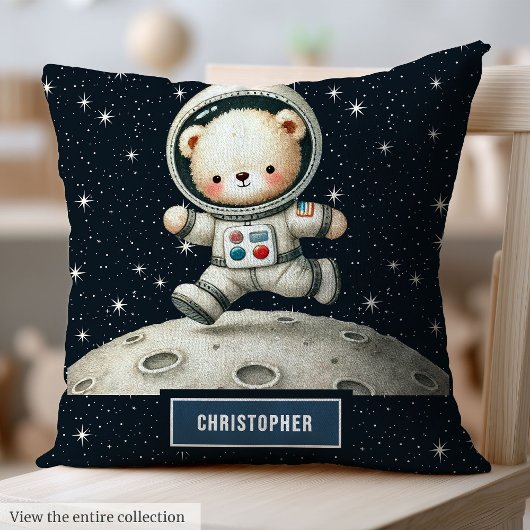 Baby Boy Kinderzimmer Kissen mit Astronaut Teddy B