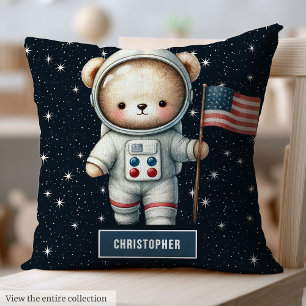 Baby Boy Kissen mit Space Teddy Bear Individuelle 