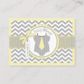 Baby Boy Krawatte Diaper Raffle Ticket Begleitkarte (Rückseite)