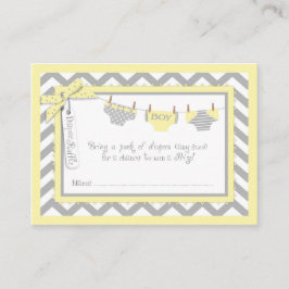 Baby Boy Krawatte Diaper Raffle Ticket Begleitkarte