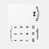 Baby Boy Krawatte Monatlicher Meilenstein Schuppen Fleecedecke (Vorderseite)