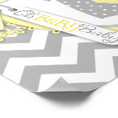 Baby Boy Krawatte Zickzack Print Baby Duschbanner Poster (Ecke)