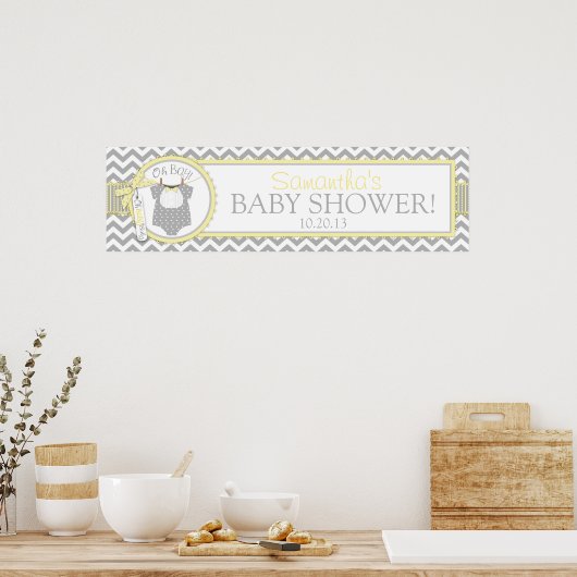 Baby Boy Krawatte Zickzack Print Baby Shooting Ban Poster (Küche)