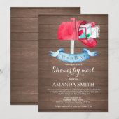 Baby Boy Langstreckendusche per Post Einladung (Vorne/Hinten)