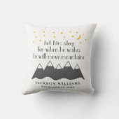 Baby Boy Ließ Sleep Sprichwort Kinderzimmer Kissen (Rückseite)