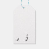 Baby Boy Little Chick Blue Gingham Geschenkanhänger (Rückseite)