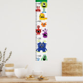 Baby Boy Little Monsters Growth Chart Poster (Küche)