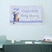 Baby Boy Little Prince Silver Crown Royal Blue Banner (Messeveranstaltung)