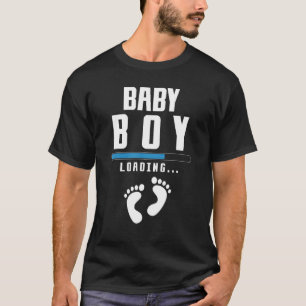 Baby Boy Loading Schwangerschaft Reveal erwartet E T-Shirt