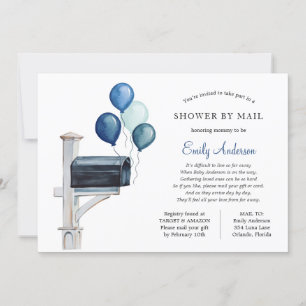 Baby Boy Long Distance Dusche per Mail Einladung