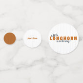 Baby Boy Longhorn Burnt Orange Babydusche Konfetti (Vorderseiten)
