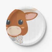 Baby Boy Longhorn Burnt Orange Babydusche Pappteller (Vorderseite)