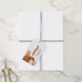 Baby Boy Longhorn Burnt Orange Geschenkanhänger (Mit Garn)