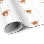 Baby Boy Longhorn Burnt Orange Geschenkpapier (Rolleneckpunkt)