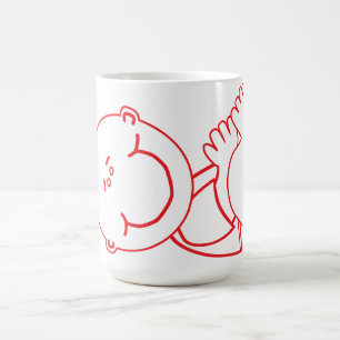 Baby Boy Lying Vector Illustration Tasse