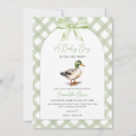 Baby Boy Mallard Duck Babydusche Einladung