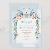 Baby Boy Meet und Greet Einladung (Vorne/Hinten)