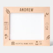 Baby Boy Memory Frame | Horizontal | DP7 Geätzte Rahmen (Vorderseite)