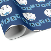 Baby Boy mit Binky Geschenkpapier (Rolleneckpunkt)