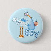 Baby Boy mit Stork Button (Vorderseite)