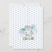 Baby Boy Mobile Elephant Baby Dusche Einladung (Rückseite)