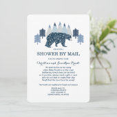 Baby Boy Moderne Babydusche für Bären per Post Einladung (Stehend Vorderseite)