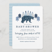 Baby Boy Moderne Bekleidungs-Babydusche Einladung (Vorne/Hinten)