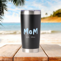 Baby Boy Mom Established Blaue Typografie