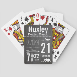 Baby Boy Mustache lil' Man Vintag Retro Spielkarten
