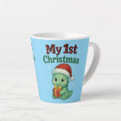 Baby Boy My 1st Christmas Dino Milchtasse (Rechte Ecke)