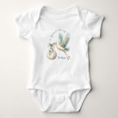 Baby Boy Name Blue Stork Lieferung Baby Strampler (Vorderseite)