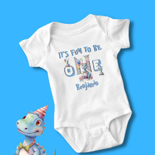 Baby Boy Name Eine Niedliche Dinosaurier Strampler