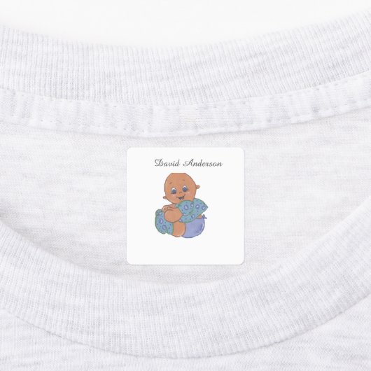 Baby boy - Name Labels Etiketten (Befestigt)