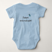 Baby Boy Name mit Blue Beetle Future Entomologin Strampler (Rückseite)