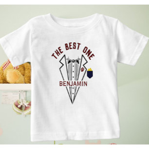 Baby Boy Name One Liebe Tuxedo T-shirt